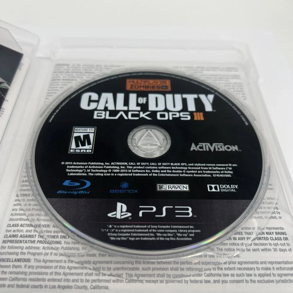 Call of Duty: Black Ops III 3 PS3 (Sony PlayStation 3) Complete Tested Working